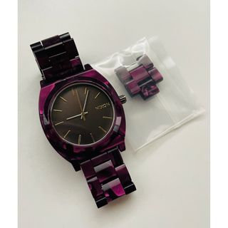 ニクソン(NIXON)の【電池新品の美品】NIXONのTIME TELLER ベルベットパープルカラー②(腕時計)