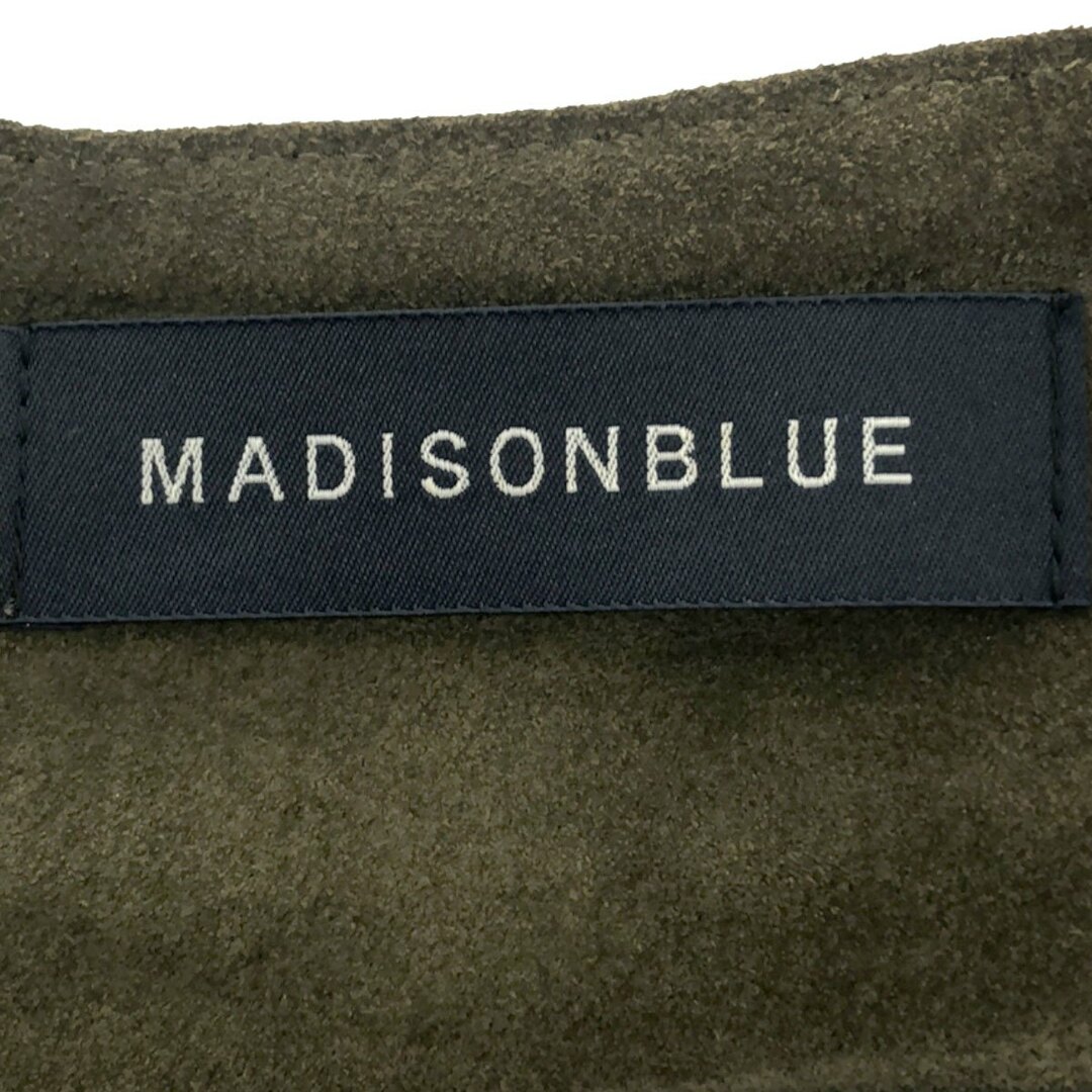 MADISONBLUE(マディソンブルー)のMADISON BLUE マディソンブルー 21SS SK VELOUR SPLIT カウレザースウェードフレアスカート カーキ 01(S) MB211-6006 レディースのスカート(ロングスカート)の商品写真