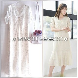 ミッシュマッシュ(MISCH MASCH)の美品 MISCH MASCH リボンデザインワンピース(ロングワンピース/マキシワンピース)