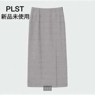 PLST - 【新品・未使用】PLST　ウールブレンドギャバハイウエストナロースカート