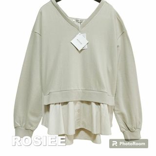 ロージー(ROSIEE)の【ROSIEE】ロージー スウェット切替 シャツ プルオーバー タグ付未使用(トレーナー/スウェット)