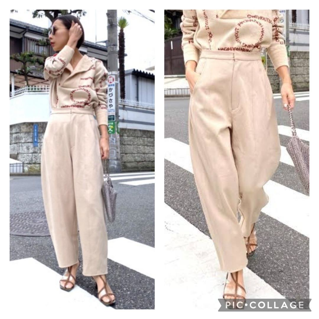 Ameri VINTAGE(アメリヴィンテージ)の美品 AMERI BACK ZIPPER PANTS パープル税込16,500円 レディースのパンツ(カジュアルパンツ)の商品写真