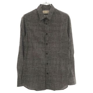 マルニ(Marni)のMARNI マルニ 12SS 総柄コットンシャツ ブラウン系 46(シャツ)