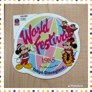 ディズニー(Disney)の【レトロ】ディズニーランド　ステッカー　1985年製(印刷物)