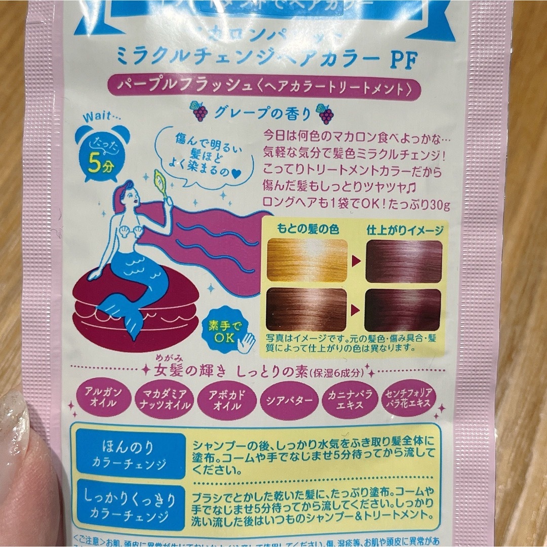 【送料込み】マカロンパレット ヘアカラー パープルフラッシュ(30g) コスメ/美容のヘアケア/スタイリング(カラーリング剤)の商品写真