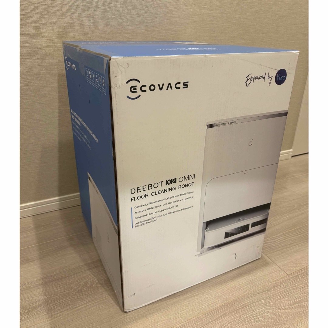 ECOVACS(エコバックス)のECOVACS ロボット掃除機 DEEBOT X2 OMNI(WHITE) スマホ/家電/カメラの生活家電(掃除機)の商品写真