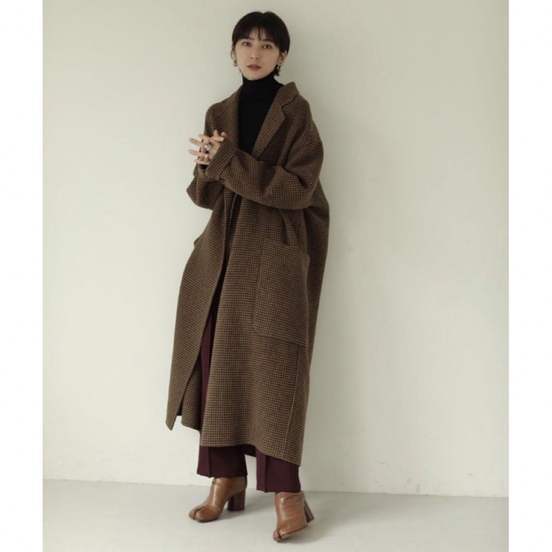 TODAYFUL(トゥデイフル)のTODAYFUL Over Check Coat レディースのジャケット/アウター(ロングコート)の商品写真