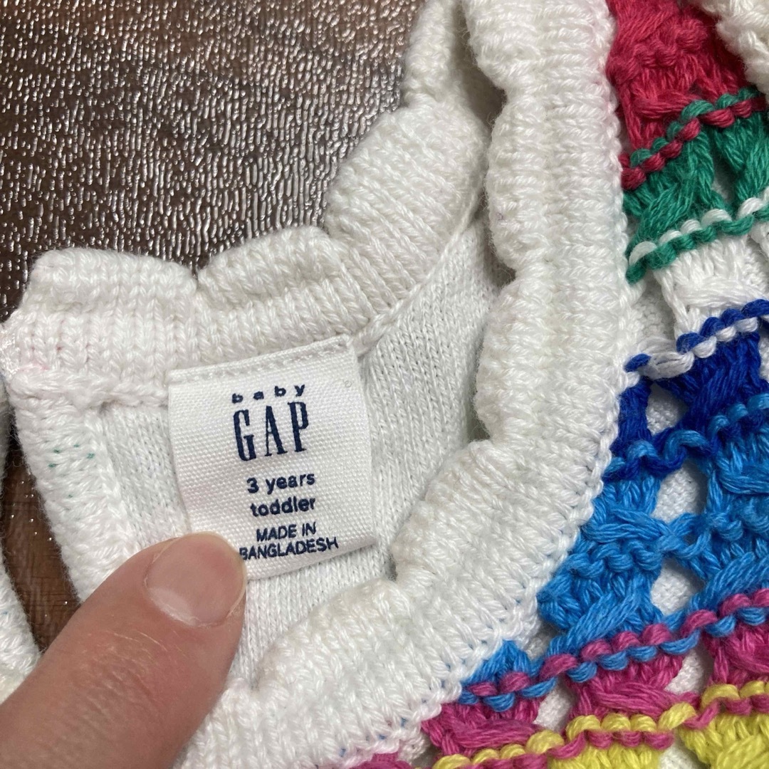 GAP(ギャップ)の【GAP】レインボー サマーニット ワンピース 100cm キッズ/ベビー/マタニティのキッズ服女の子用(90cm~)(ワンピース)の商品写真