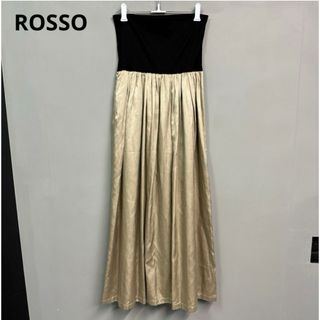 アーバンリサーチロッソ(URBAN RESEARCH ROSSO)のROSSO アーバンリサーチ　フレアスカート　ワンピース　ドレス　サテン(ロングスカート)