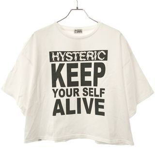 HYSTERIC GLAMOUR - HYSTERIC GLAMOUR ヒステリックグラマー KEEP YOUR SELF ALIVE ワイドTシャツ ホワイト F 01171CT08