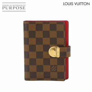 ルイヴィトン(LOUIS VUITTON)のルイ ヴィトン LOUIS VUITTON ダミエ アジェンダ コアラ PM 手帳カバー エベヌ ブラウン レッド R21011 VLP 90228138(その他)