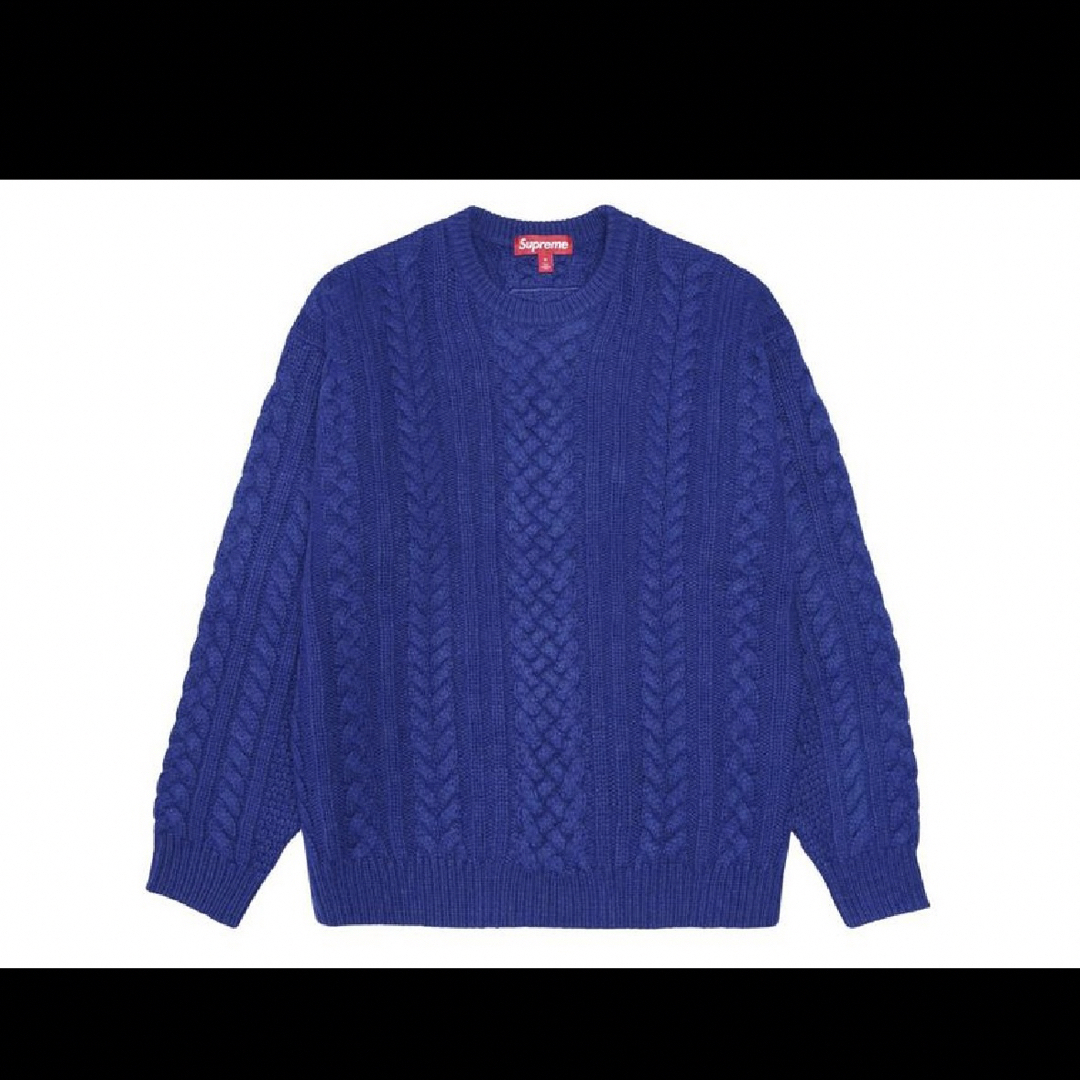 Supreme - Supreme Applique Cable Knit Sweater Navyの通販 by エイト