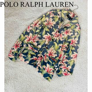 ポロラルフローレン(POLO RALPH LAUREN)の美品　ポロ　ラルフローレン　スウェット　花柄　リネン　トップス　　人気　完売(カーディガン)