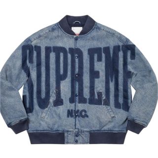 シュプリーム(Supreme)のWashed Knockout Denim Varsity Jacket(Gジャン/デニムジャケット)