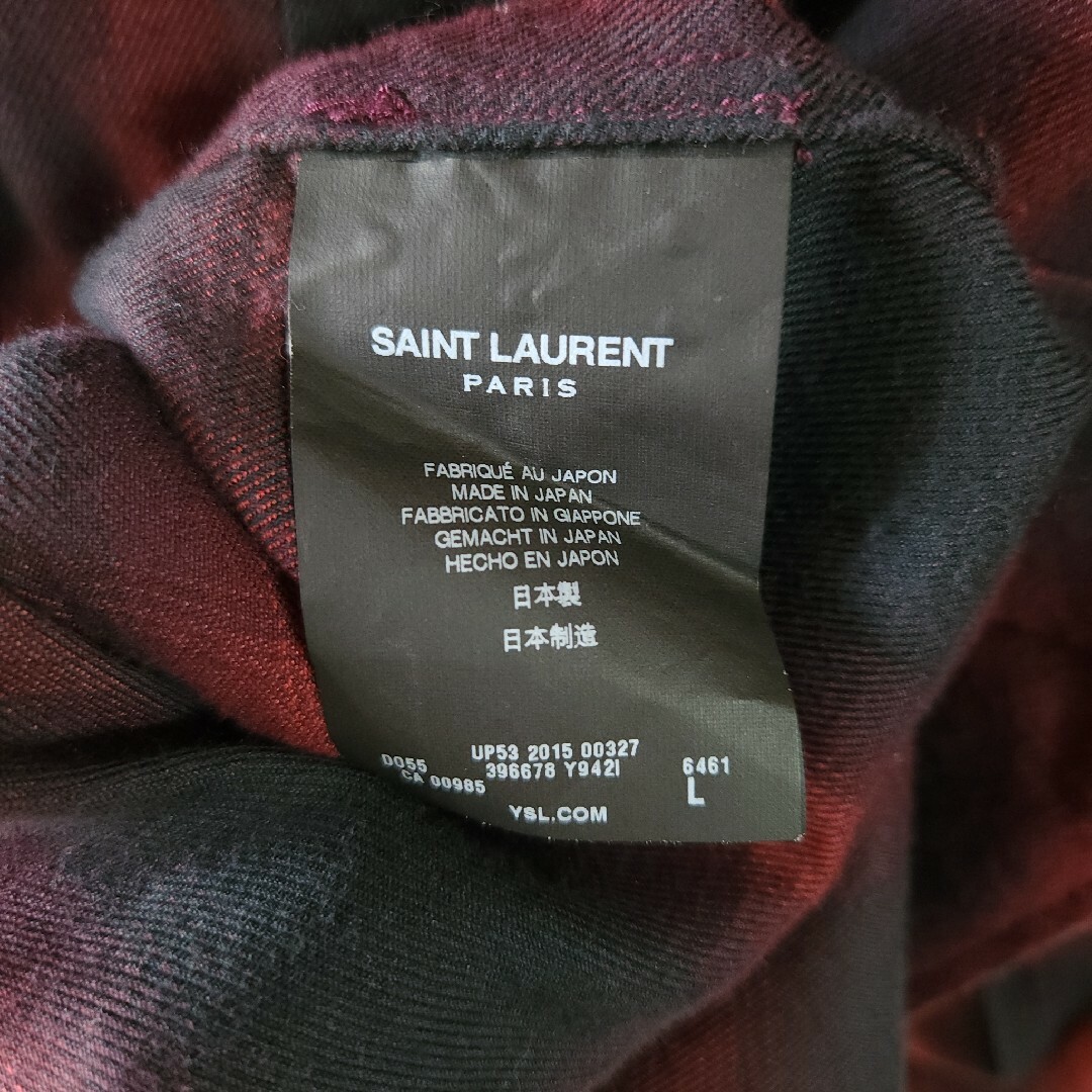 Saint Laurent(サンローラン)の15AW エディ期 SAINT LAURENT PARIS チェックネルシャツ メンズのトップス(シャツ)の商品写真