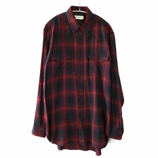 サンローラン(Saint Laurent)の15AW エディ期 SAINT LAURENT PARIS チェックネルシャツ(シャツ)