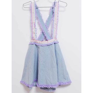 【春夏物 新入荷!】‡フェフェ/fafa‡130cm 吊りスカート ブルー系【中古】子供服 キッズ kids 女の子 春夏 bottoms 913042