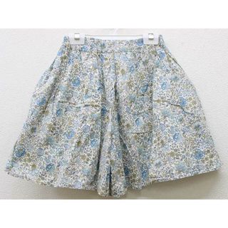 【春夏物 新入荷!】▽ベベ/BeBe▽140cm キュロットスカート/キュロットパンツ/ショートパンツ 白×マルチカラー リバティ【中古】子供服 キッズ kids ジュニア 女の子 春夏 bottoms 313042(その他)