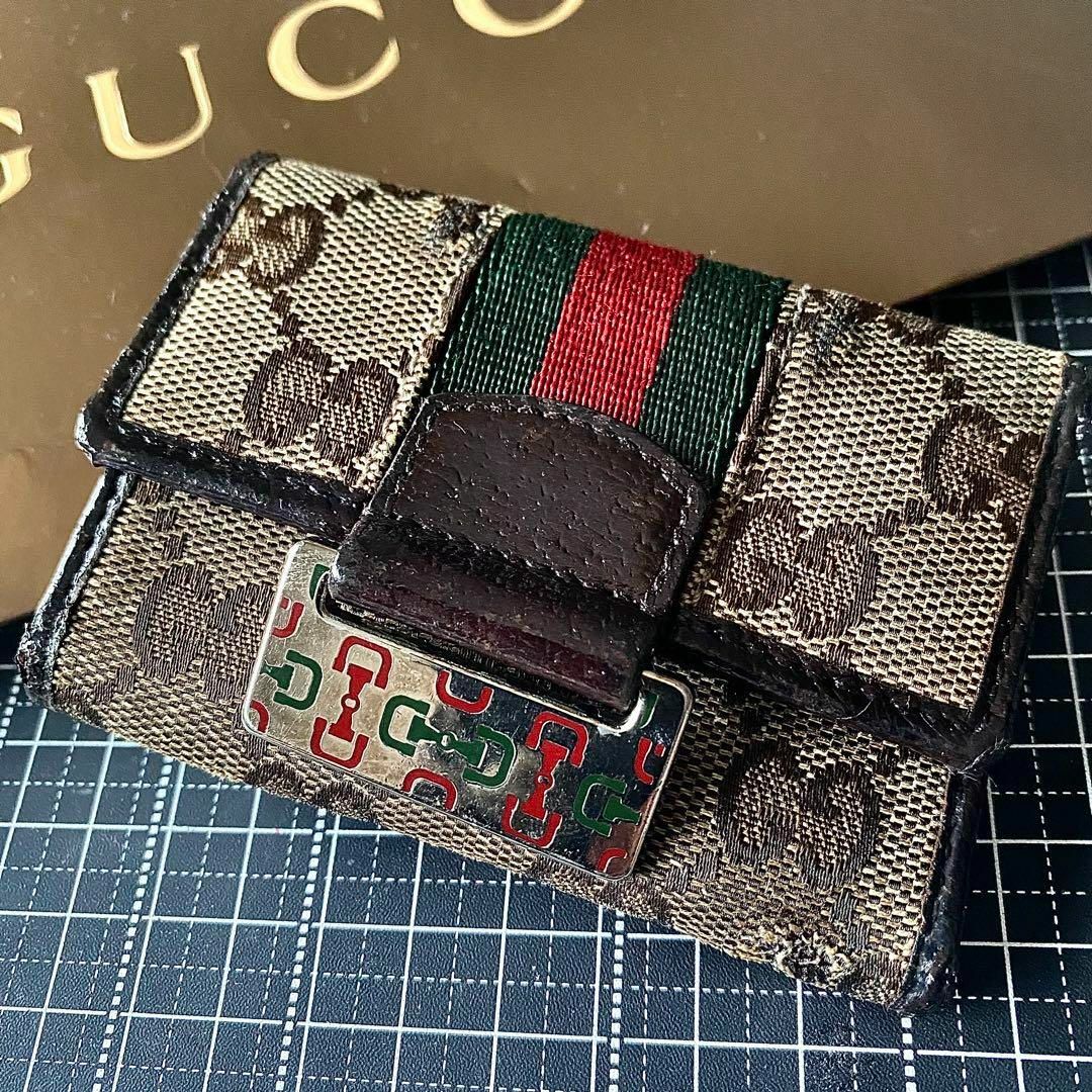 Gucci(グッチ)のGUCCI！GGキャンバス！シェリーライン6連キーケース！ メンズのファッション小物(折り財布)の商品写真