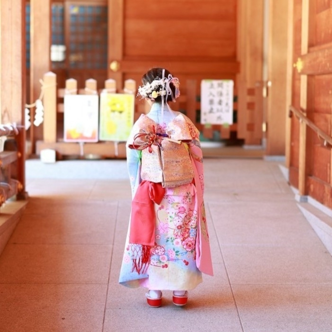 七五三(七歳)フルセット キッズ/ベビー/マタニティのキッズ服女の子用(90cm~)(和服/着物)の商品写真