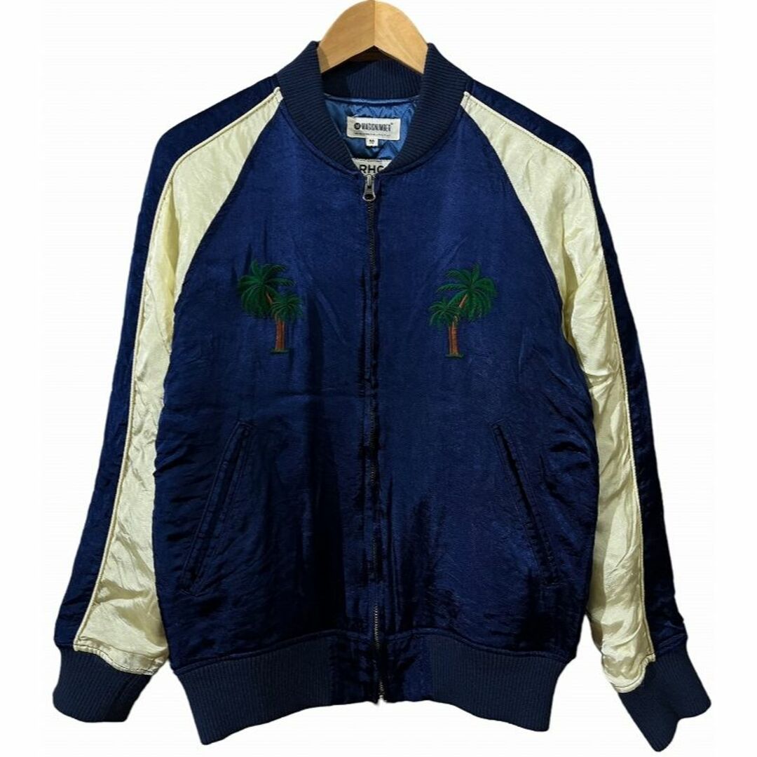 Ron Herman(ロンハーマン)の定価84,240 ロンハーマン MALIBU 刺繍 リメイク スカジャン 青 M メンズのジャケット/アウター(スカジャン)の商品写真