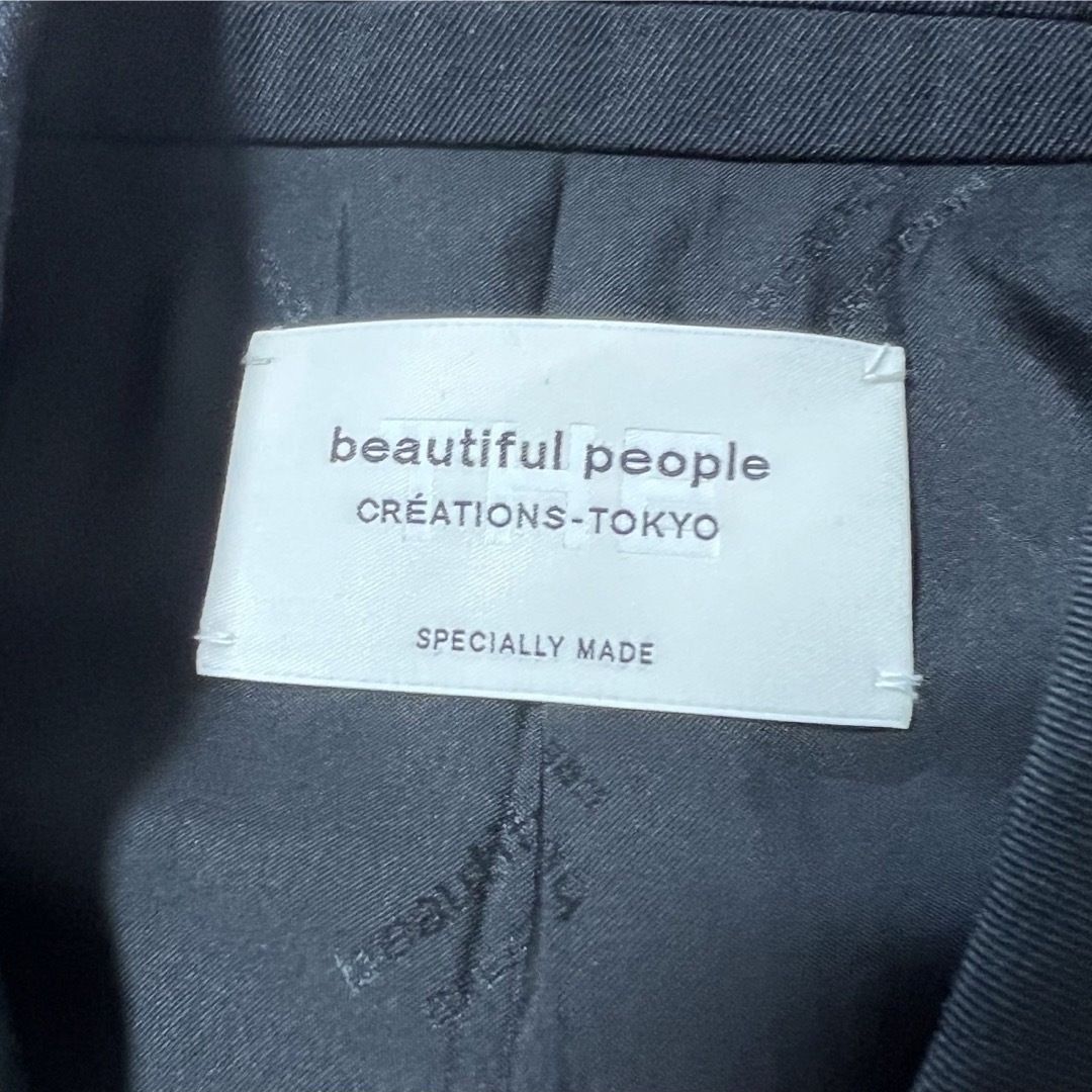 beautiful people(ビューティフルピープル)の【試着のみ】ビューティフルピープル ジャケット ブラック 定番 レディースのジャケット/アウター(テーラードジャケット)の商品写真