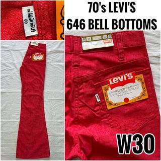 リーバイス(Levi's)の70's デッドストック LEVI'S 646 w30 ベルボトム BigE(デニム/ジーンズ)