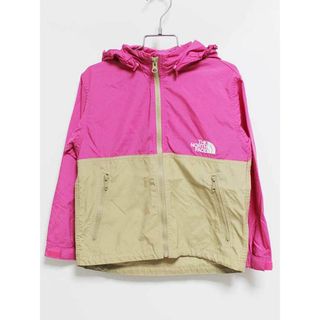 ザノースフェイス(THE NORTH FACE)の【春物 新入荷!】‡ザ・ノースフェイス/THE NORTH FACE‡120cm コンパクトジャケット/ブルゾン/ジャンパー/アウター ピンク×ベージュ はっ水【中古】子供服 キッズ kids 男の子 女の子 春秋 otr 513042(ジャケット/上着)