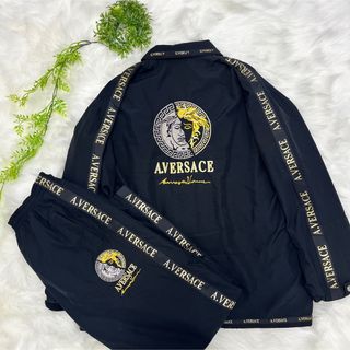 VERSACE - 90s♢ A.VERSACE ナイロンジャケット セットアップ Lサイズ