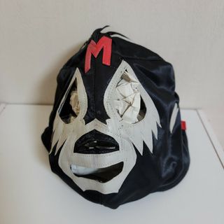 ミル・マスカラス　マスク　プロレス　被り物　黒✕グレー(格闘技/プロレス)