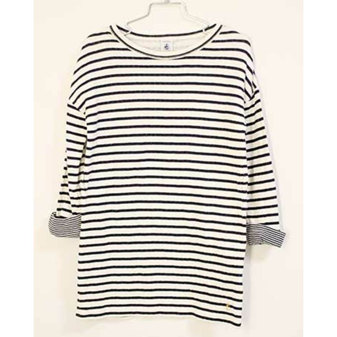 PETIT BATEAU(プチバトー)の【春物 新入荷!】〓プチバトー/PETIT BATEAU〓116cm  長袖ワンピース 紺×白 【中古】 子供服 キッズ kids 女の子  春秋 onepi  213042 キッズ/ベビー/マタニティのキッズ服女の子用(90cm~)(ワンピース)の商品写真