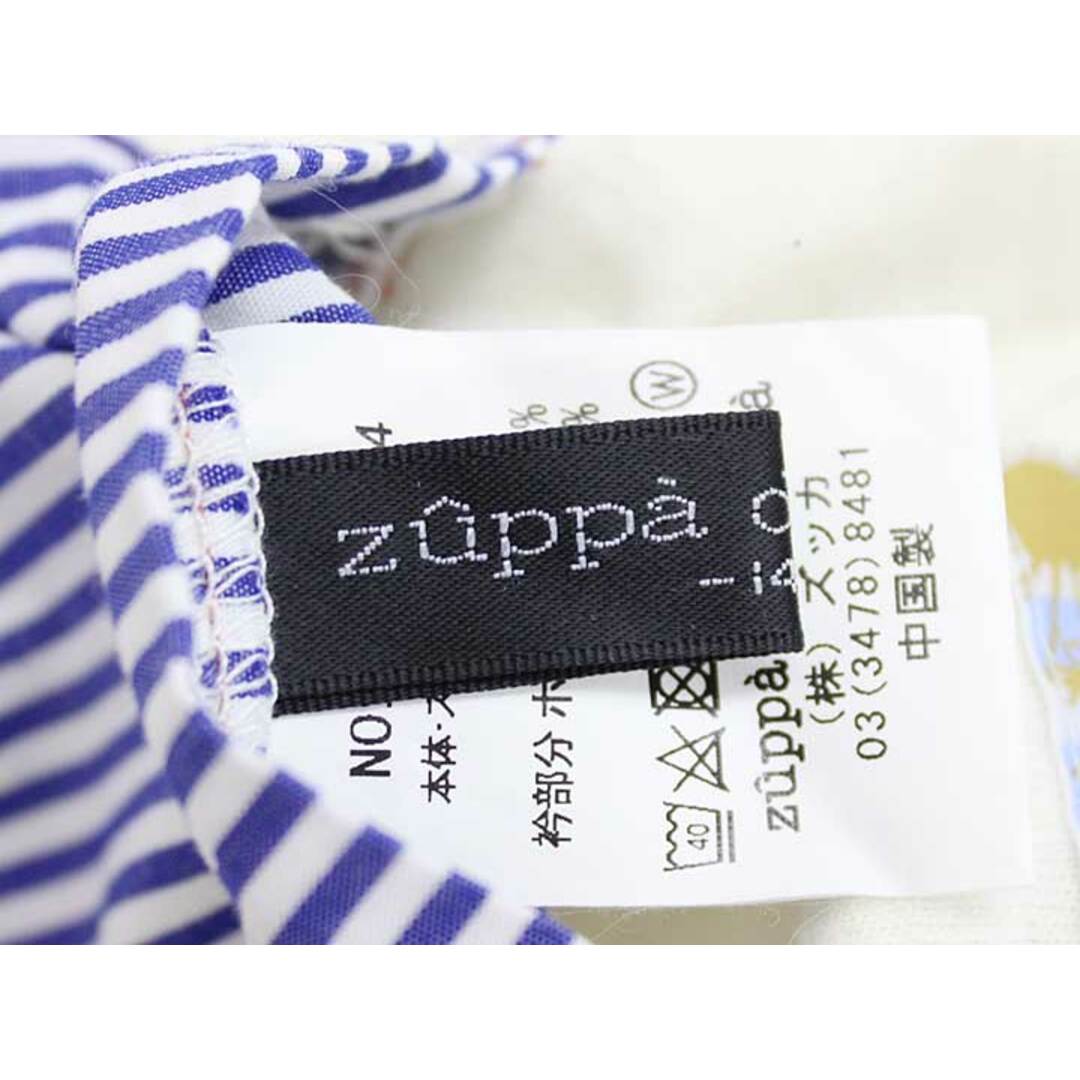 Zuppa di Zucca(ズッパディズッカ)の【春物 新入荷!】▼ズッパ ディ ズッカ/zuppa di zucca▼140cm ワンピース/ジャンパースカート 青系×アイボリー×紫＆青×アイボリー×紫 リバーシブル 【中古】 子服 キッズ 女の子 春夏 onepi 413042 キッズ/ベビー/マタニティのキッズ服女の子用(90cm~)(ワンピース)の商品写真