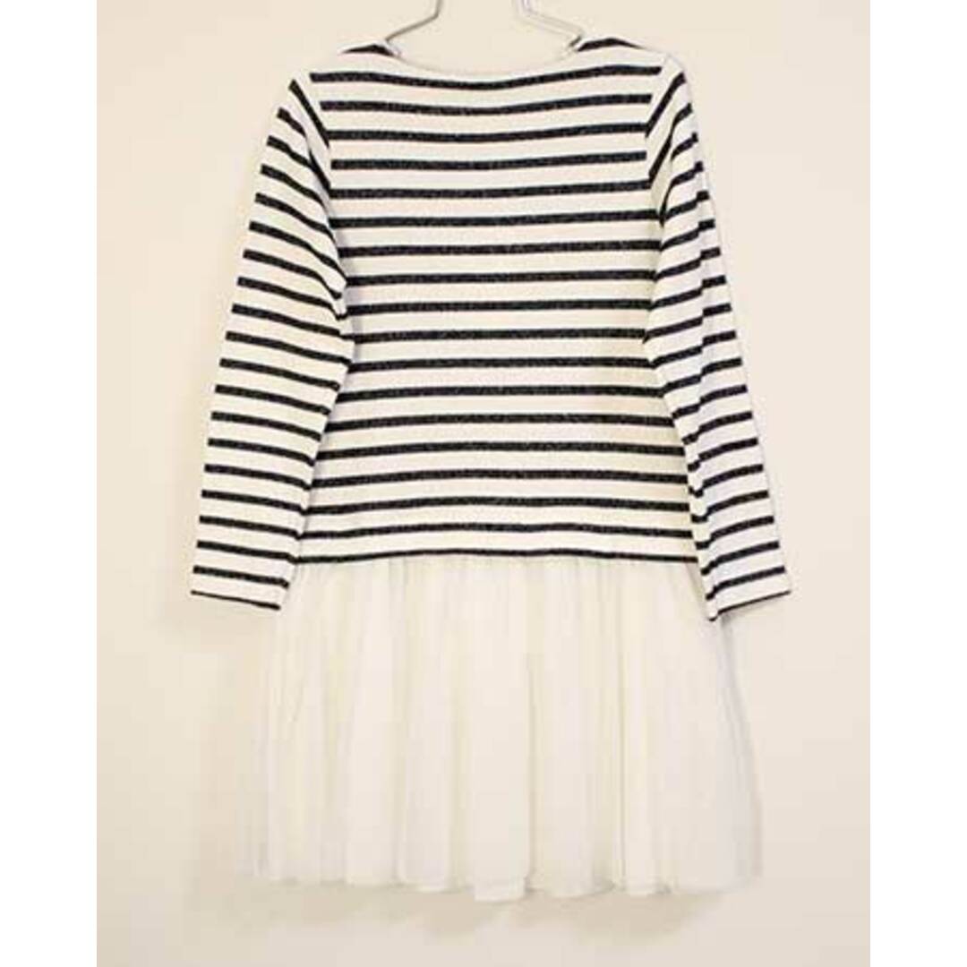 PETIT BATEAU(プチバトー)の【春物 新入荷!】新品 未使用品〓プチバトー/PETIT BATEAU〓128cm  長袖ワンピース 紺×白  子供服 キッズ kids 女の子  春秋 onepi  213042 キッズ/ベビー/マタニティのキッズ服女の子用(90cm~)(ワンピース)の商品写真