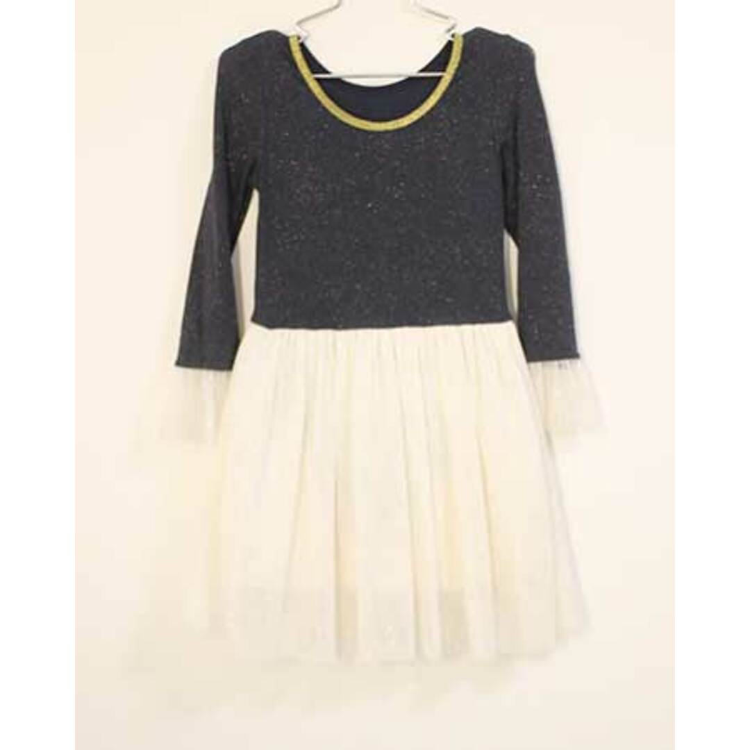 PETIT BATEAU(プチバトー)の【春物 新入荷!】〓プチバトー/PETIT BATEAU〓116cm  長袖ワンピース 紺×白 【中古】 子供服 キッズ kids 女の子  春秋 onepi  213042 キッズ/ベビー/マタニティのキッズ服女の子用(90cm~)(ワンピース)の商品写真