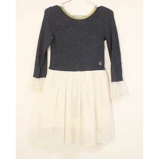 プチバトー(PETIT BATEAU)の【春物 新入荷!】〓プチバトー/PETIT BATEAU〓116cm  長袖ワンピース 紺×白 【中古】 子供服 キッズ kids 女の子  春秋 onepi  213042(ワンピース)