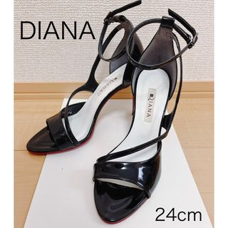 ダイアナ(DIANA)のDIANA  ストラップサンダル　ブラック　24cm(サンダル)