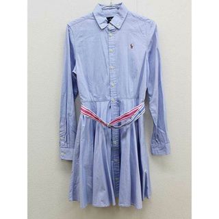 ラルフローレン(Ralph Lauren)の【春物 新入荷!】▼ラルフローレン/Ralph Lauren▼160cm 長袖ワンピース 水色×ピンク×白 【中古】  子供服 キッズ ジュニア 女の子 春 onepi 813042(ワンピース)