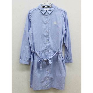 バーバリー(BURBERRY)の【春物 新入荷!】▼バーバリー/BURBERRY▼164cm(14Y) 長袖ワンピース 水色×白 【中古】  子供服 キッズ ジュニア 女の子 春 onepi 813042(ワンピース)