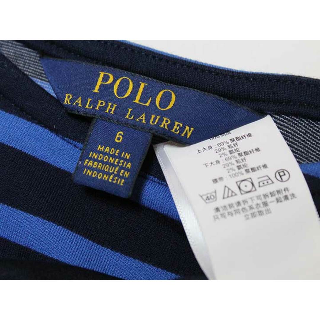 Ralph Lauren(ラルフローレン)の【春夏物 新入荷!】‡ラルフローレン/Ralph Lauren‡120cm 五分袖ワンピース 紺×ブルー【中古】子供服 キッズ kids 女の子 春夏 onepi 913042 キッズ/ベビー/マタニティのキッズ服女の子用(90cm~)(ワンピース)の商品写真