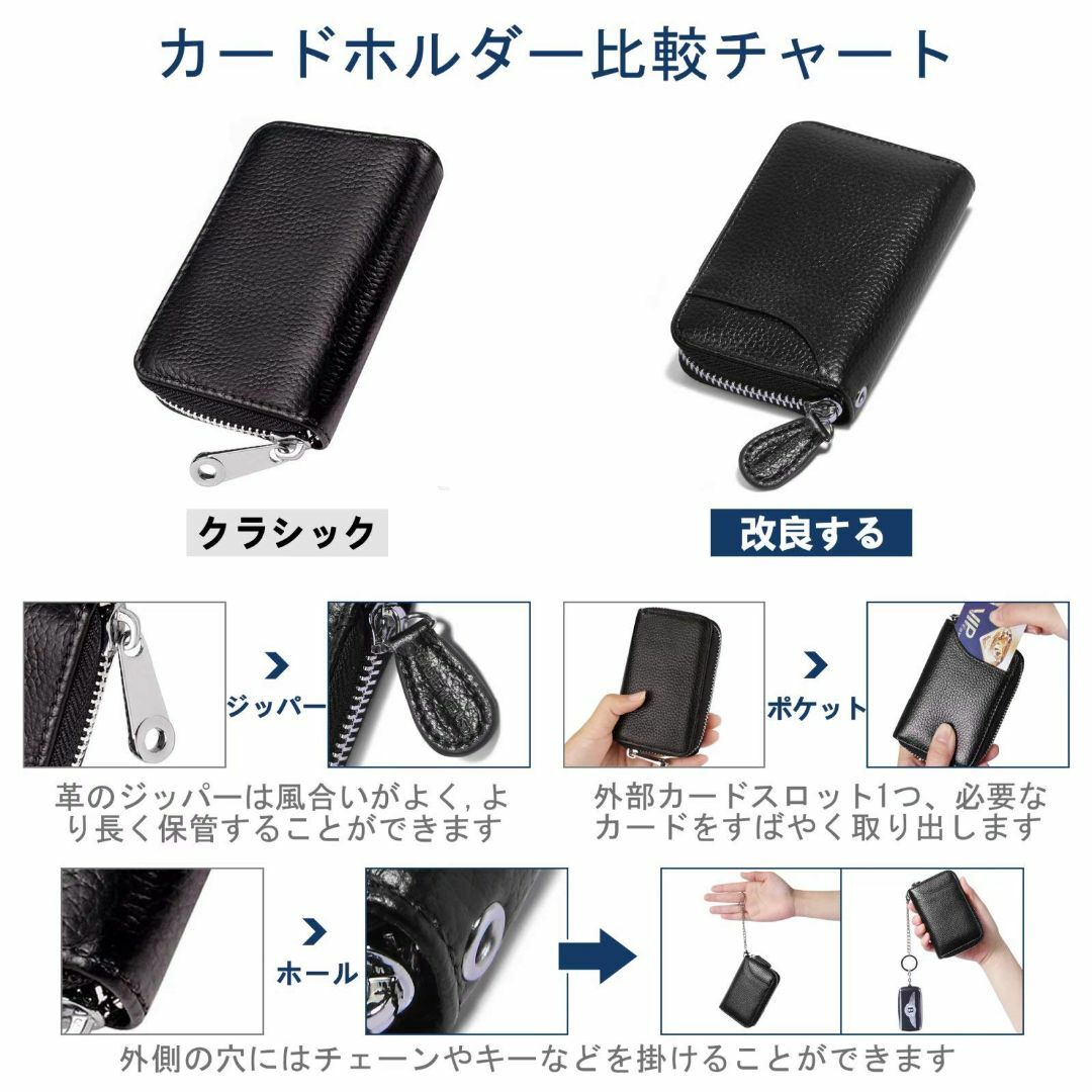 【色: ピンク】財布 Rfid レザー カードケース カード入れ 大容量 小銭入 メンズのバッグ(その他)の商品写真