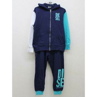 【春物 新入荷!】▽ディーゼルキッズ/DIESEL kids▽150/140cm スウェット上下セット 紺×ブルー系 '22年製【中古】子供服 キッズ kids ジュニア 男の子 春秋 tops 713042