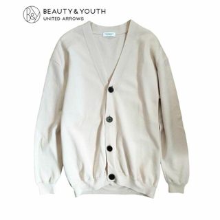 ビューティアンドユースユナイテッドアローズ(BEAUTY&YOUTH UNITED ARROWS)の美品【定価12,980】BY ピケ スムージー ワイドフォルム V カーディガン(カーディガン)