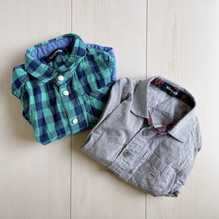 クレードスコープ　シャツ2枚セット　美品　80 子供服　春服　電車　ベビー服(シャツ/カットソー)