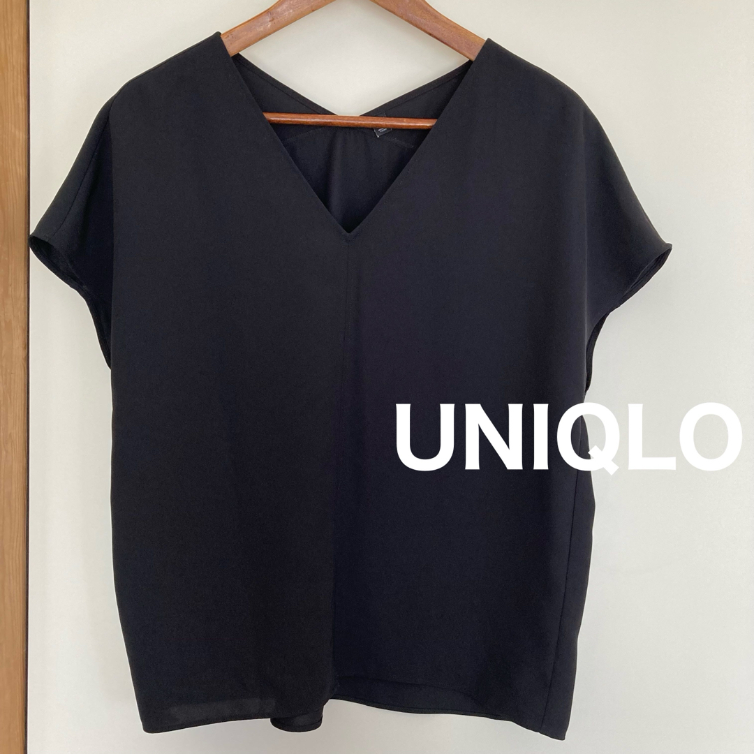 UNIQLO(ユニクロ)のUNIQLO ユニクロ ドレープシャツ カットソー レディースのトップス(カットソー(半袖/袖なし))の商品写真