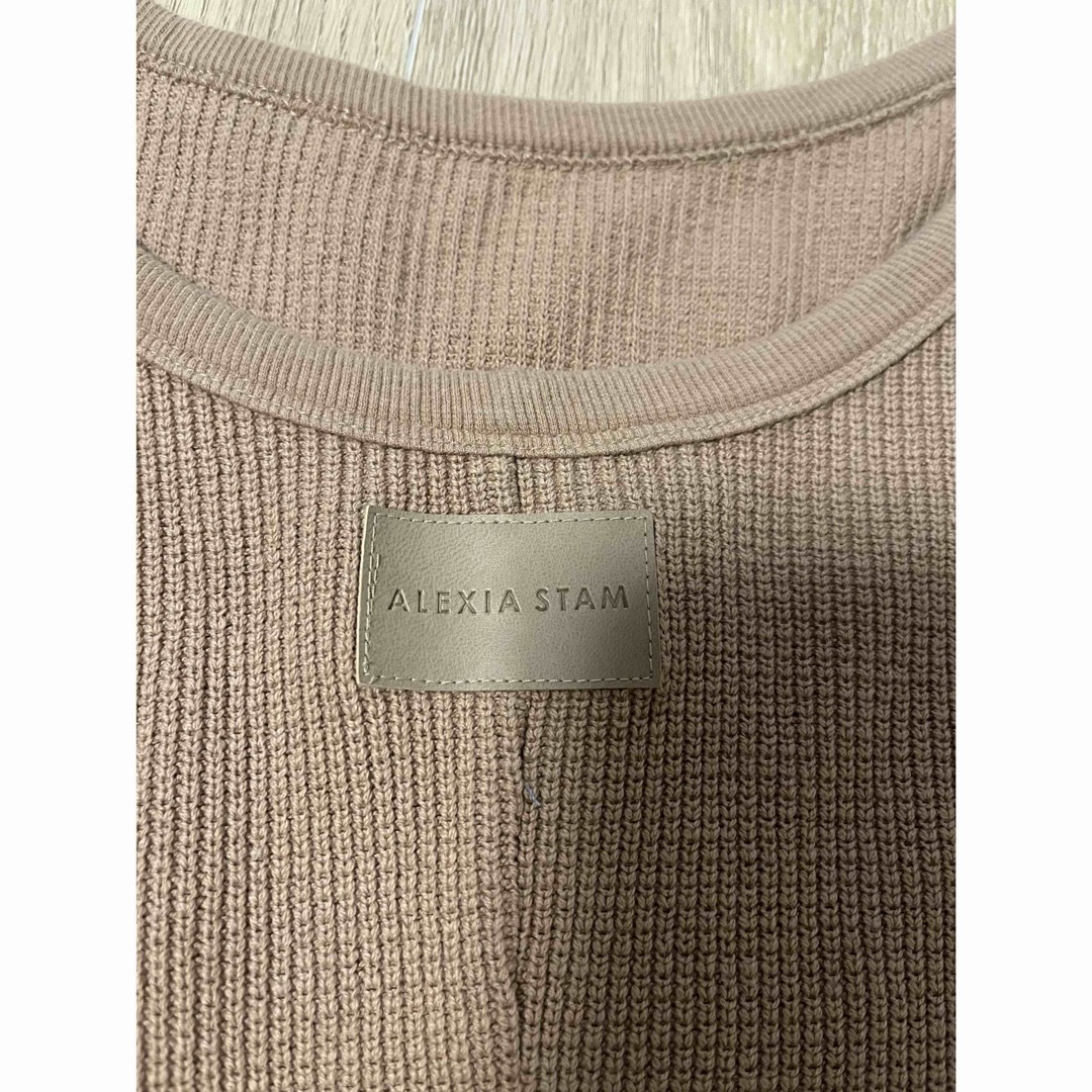 ALEXIA STAM(アリシアスタン)のALEXIA STAM open back waffle top レディースのトップス(カットソー(長袖/七分))の商品写真