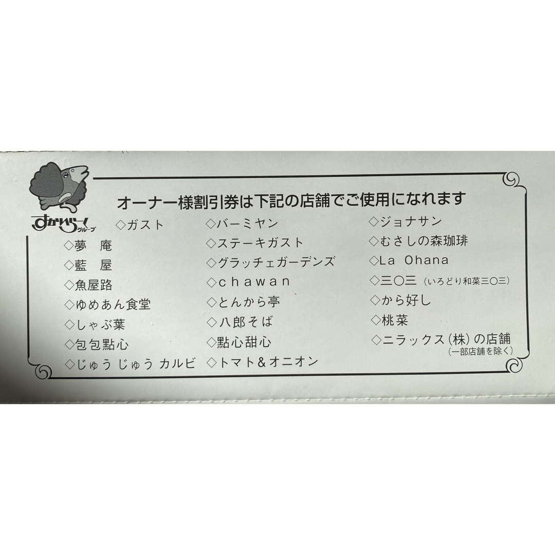 すかいらーく(スカイラーク)のすかいらーく 割引券 25% チケットの優待券/割引券(レストラン/食事券)の商品写真