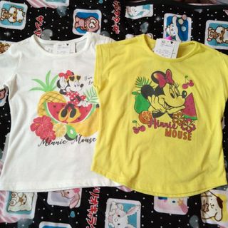 ディズニー(Disney)の新品　女の子　夏物　ディズニー　ミニー　半袖Tシャツ(Tシャツ/カットソー)