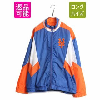 90s MLB オフィシャル スターター メッツ ナイロン ジャケット メンズ L 古着 オールド STARTER ウインドブレーカー スタジアム ジャンパー(シャツ)