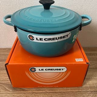 ルクルーゼ(LE CREUSET)の●新品●ルクルーゼ ココットロンド 20cm  カリビアンブルー(鍋/フライパン)