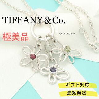 ティファニー(Tiffany & Co.)の【極美品】TIFFANY&Co. フラワー ビー バタフライ ネックレス(ネックレス)